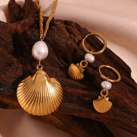 Oceanic Rhythms & Golden Glow - Pearl Shell Elegance Collection