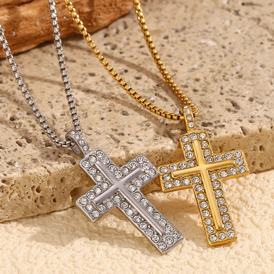 Dual Radiance Divine Shadow · Luxurious Cross Pendant