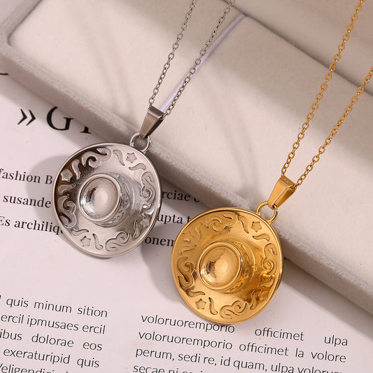 Fashionably designed shield necklace