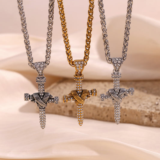 Sacred Glow · Dual-Tone Cross Collection Pendant Necklace Series