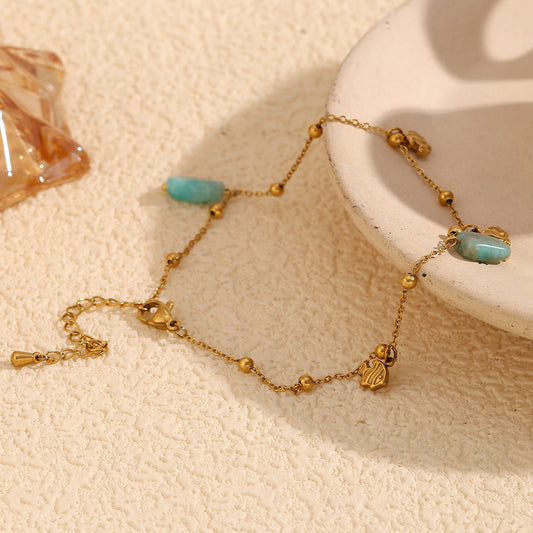 Oceanic Charm & Stone Delight · Golden Chain Fish Spirit Bracelet