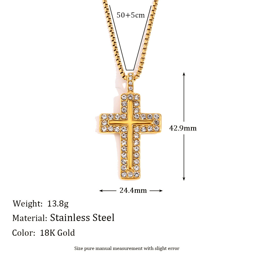 Dual Radiance Divine Shadow · Luxurious Cross Pendant