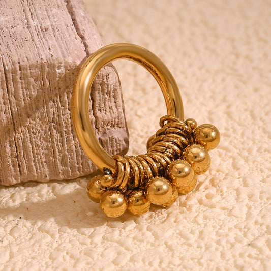 The Radiant Golden Sphere Ring