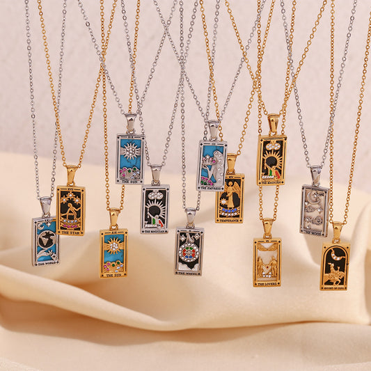 Fashionable retro pop Tarot necklace Series 2