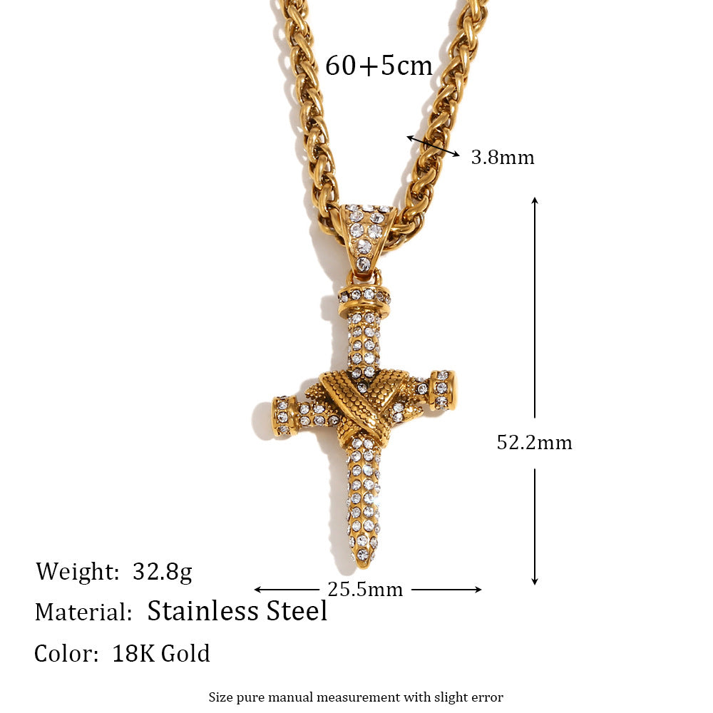 Sacred Glow · Dual-Tone Cross Collection Pendant Necklace Series