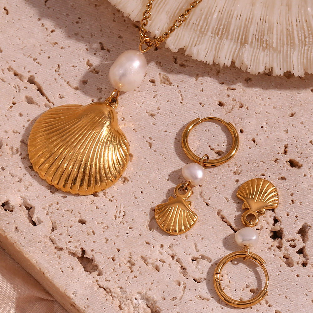 Oceanic Rhythms & Golden Glow - Pearl Shell Elegance Collection