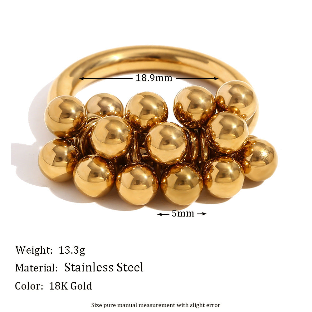 The Radiant Golden Sphere Ring