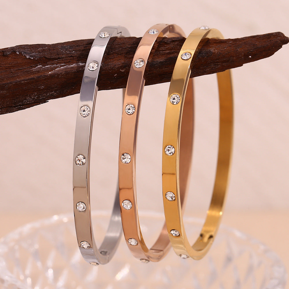 Tri-Color Diamond Sparkle Bracelet Collection