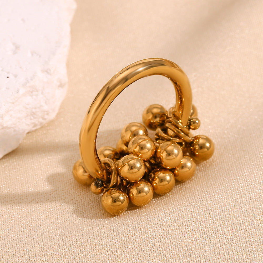 The Radiant Golden Sphere Ring