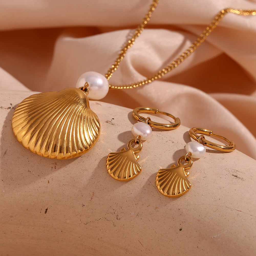 Oceanic Rhythms & Golden Glow - Pearl Shell Elegance Collection