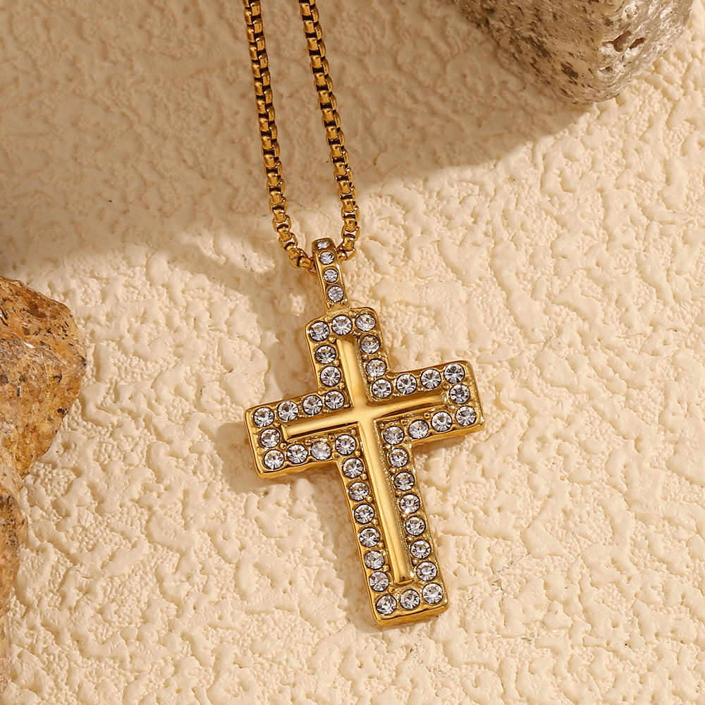 Dual Radiance Divine Shadow · Luxurious Cross Pendant