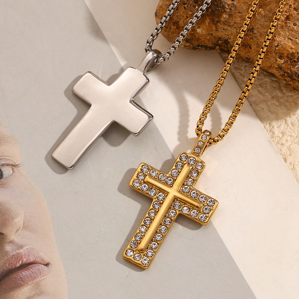 Dual Radiance Divine Shadow · Luxurious Cross Pendant