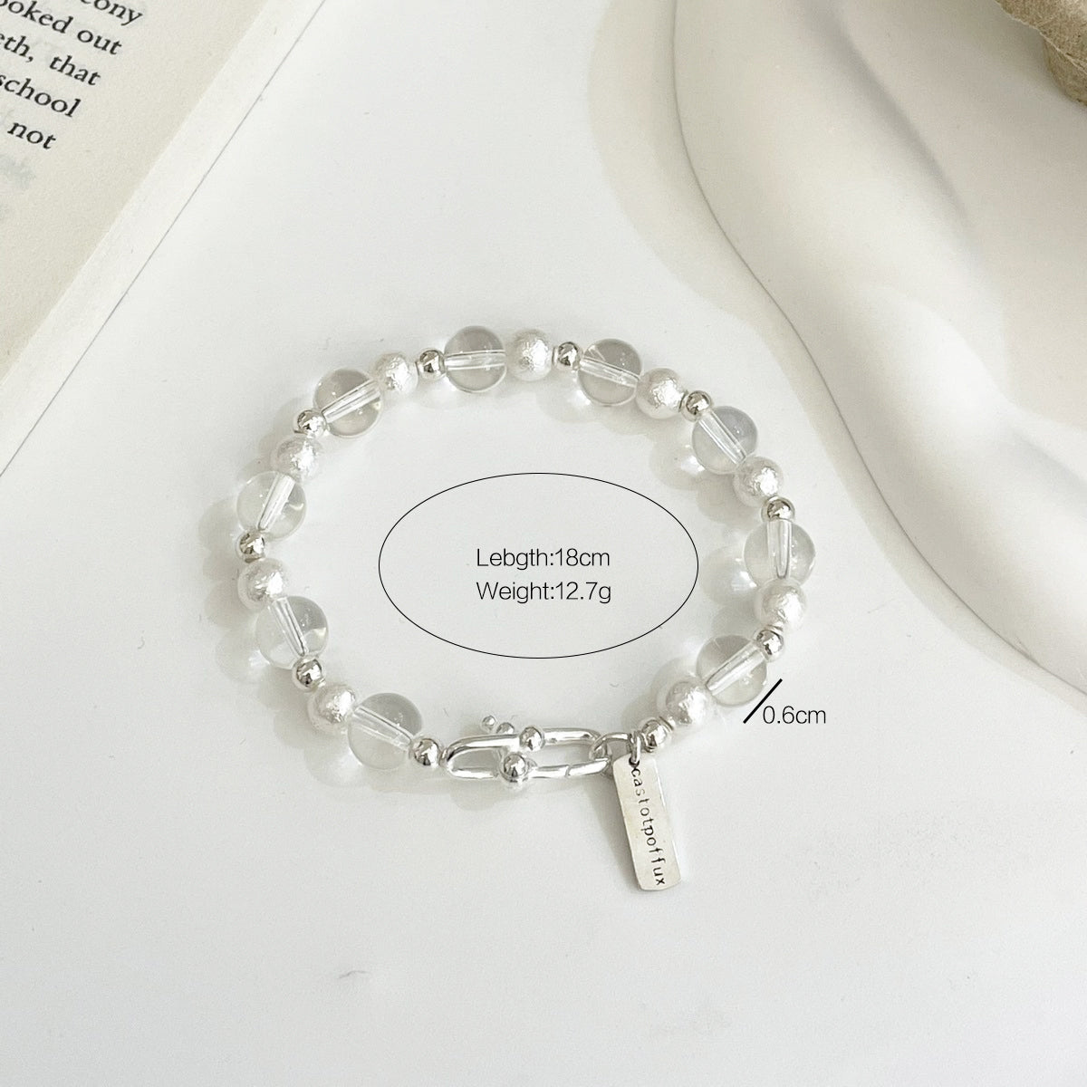 Crystal Clear Silver Charm Series（915 Silver, white crystal）