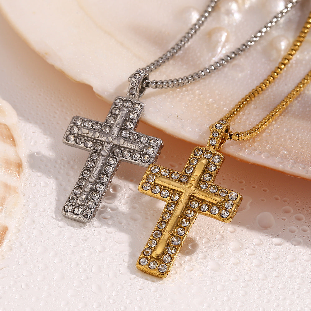 Dual Radiance Divine Shadow · Luxurious Cross Pendant