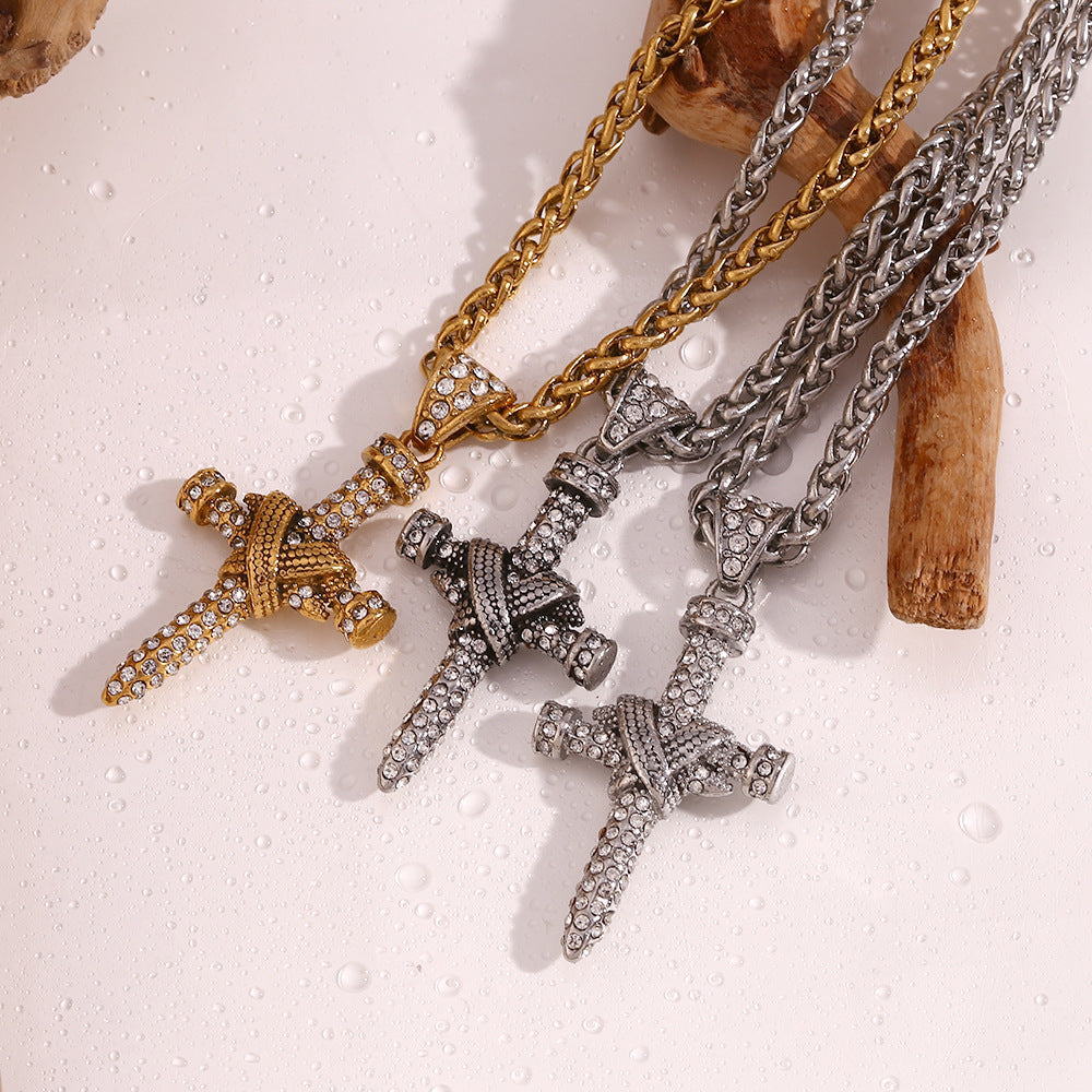 Sacred Glow · Dual-Tone Cross Collection Pendant Necklace Series