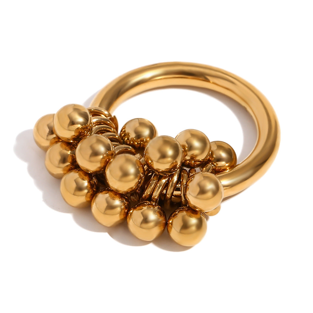 The Radiant Golden Sphere Ring