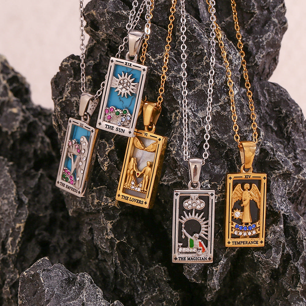 Fashionable retro pop Tarot necklace Series 2