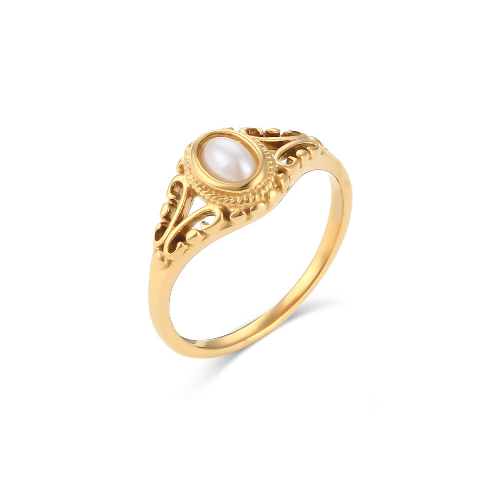 Elegant Golden Glow Freshwater Pearl Ring