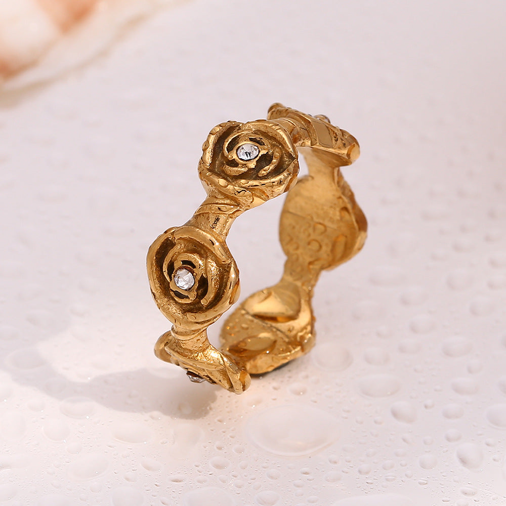 Geometric rose ring