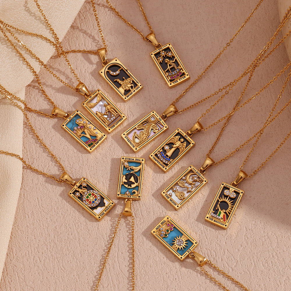 Fashionable retro pop Tarot necklace Series 2