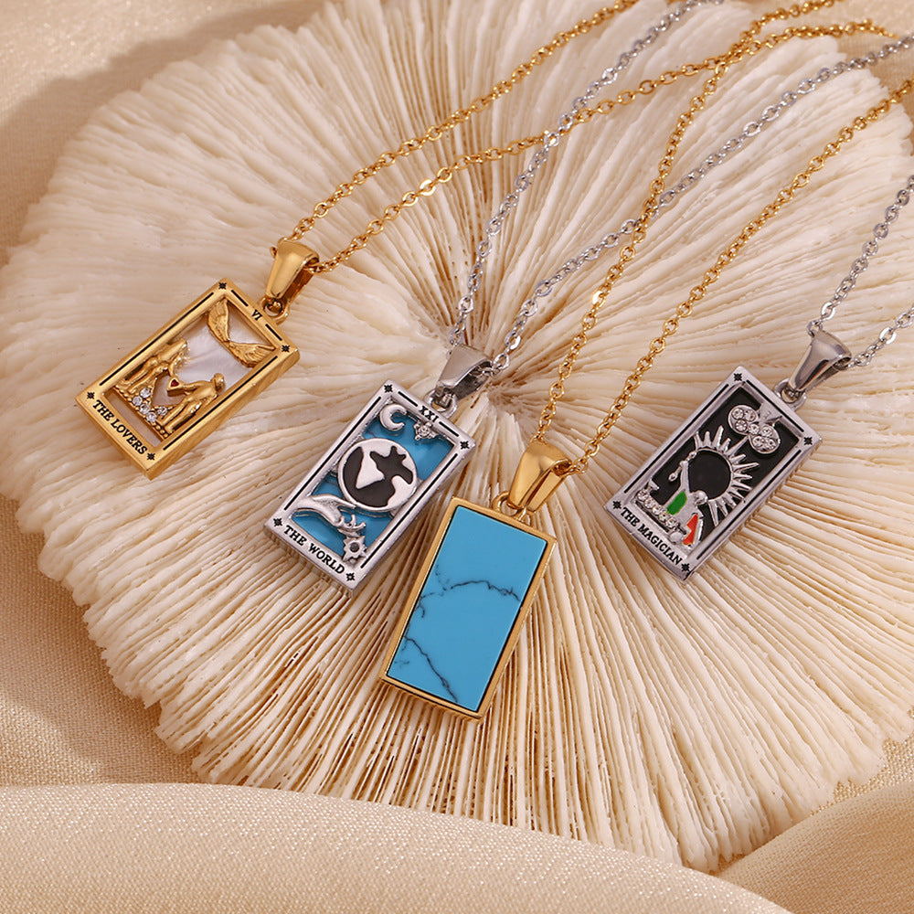 Fashionable retro pop Tarot necklace Series 2