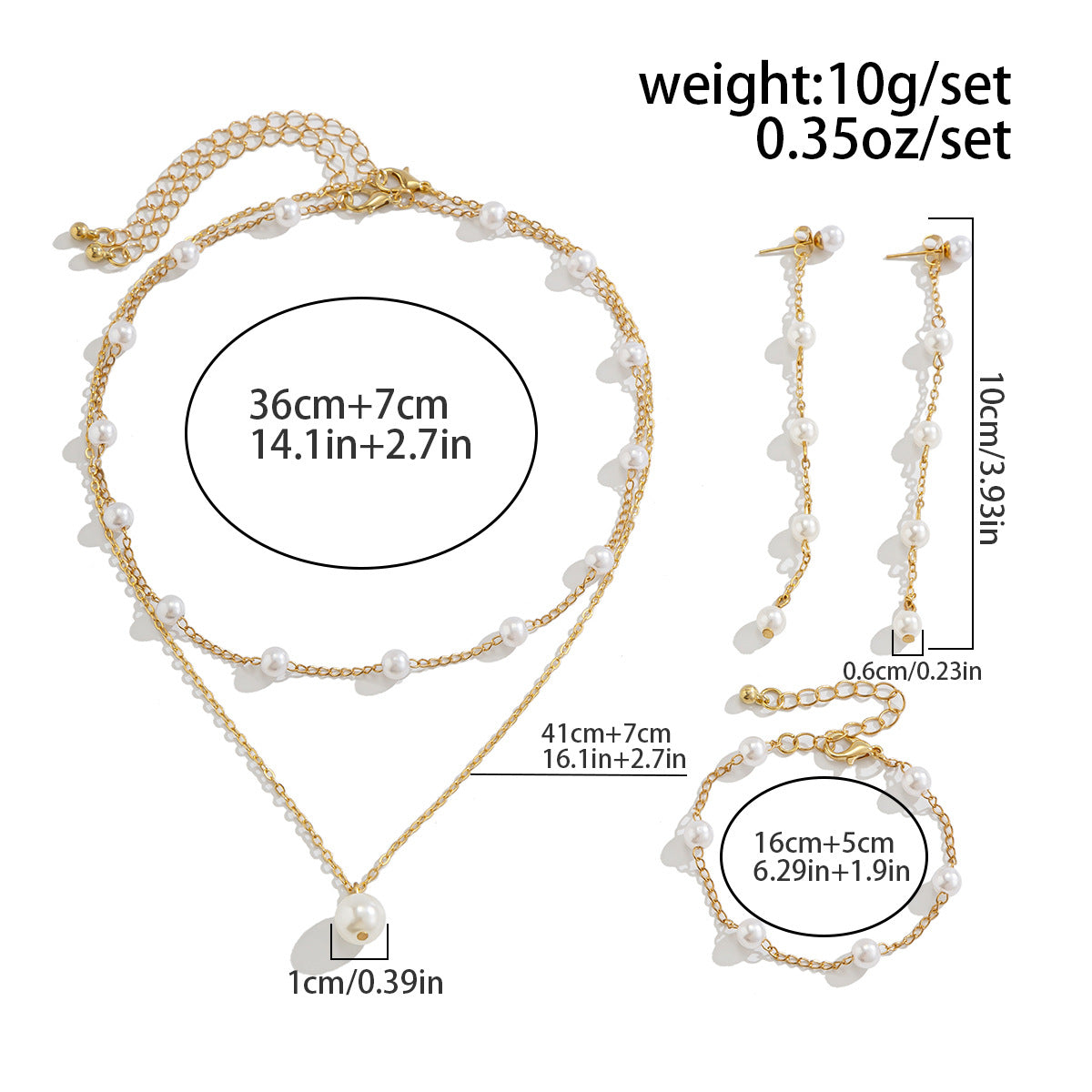 Golden Radiance & Pearl Elegance Triplet Jewelry Collection