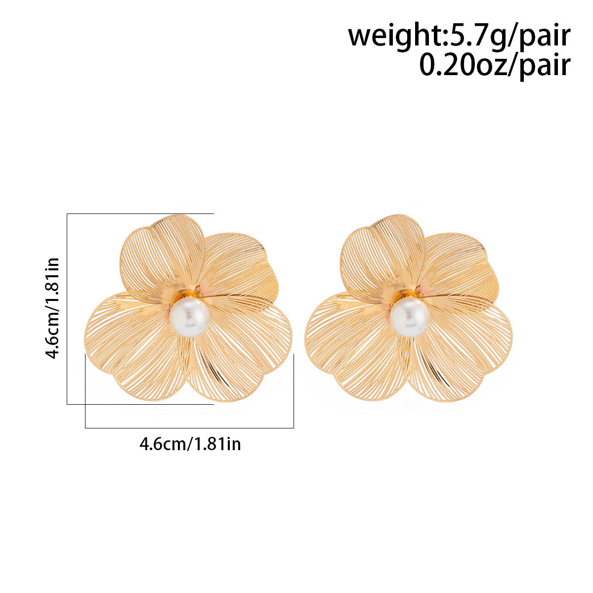 Blooming Golden Petals·Pearl Blossom Earrings