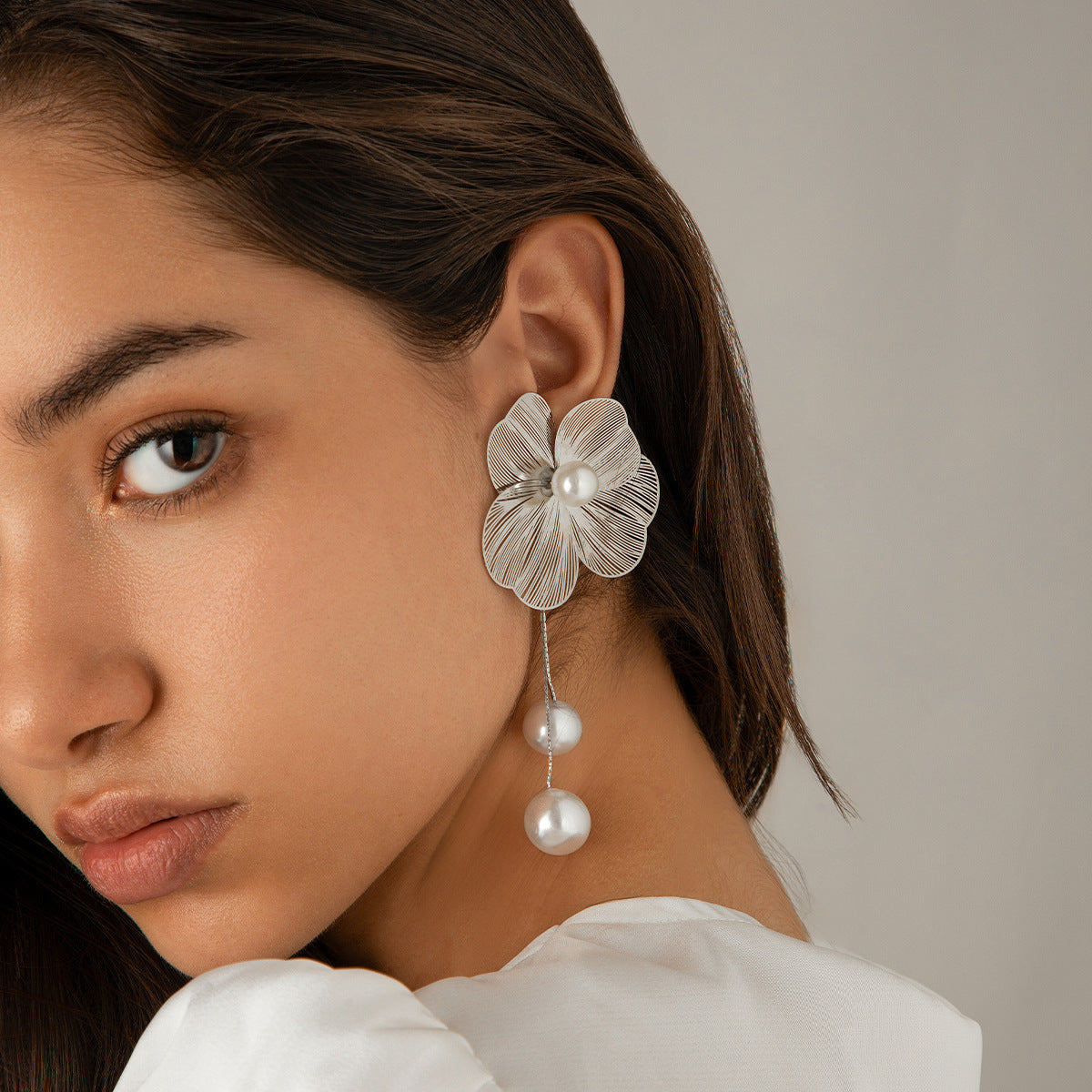 Blooming Golden Petals·Pearl Blossom Earrings