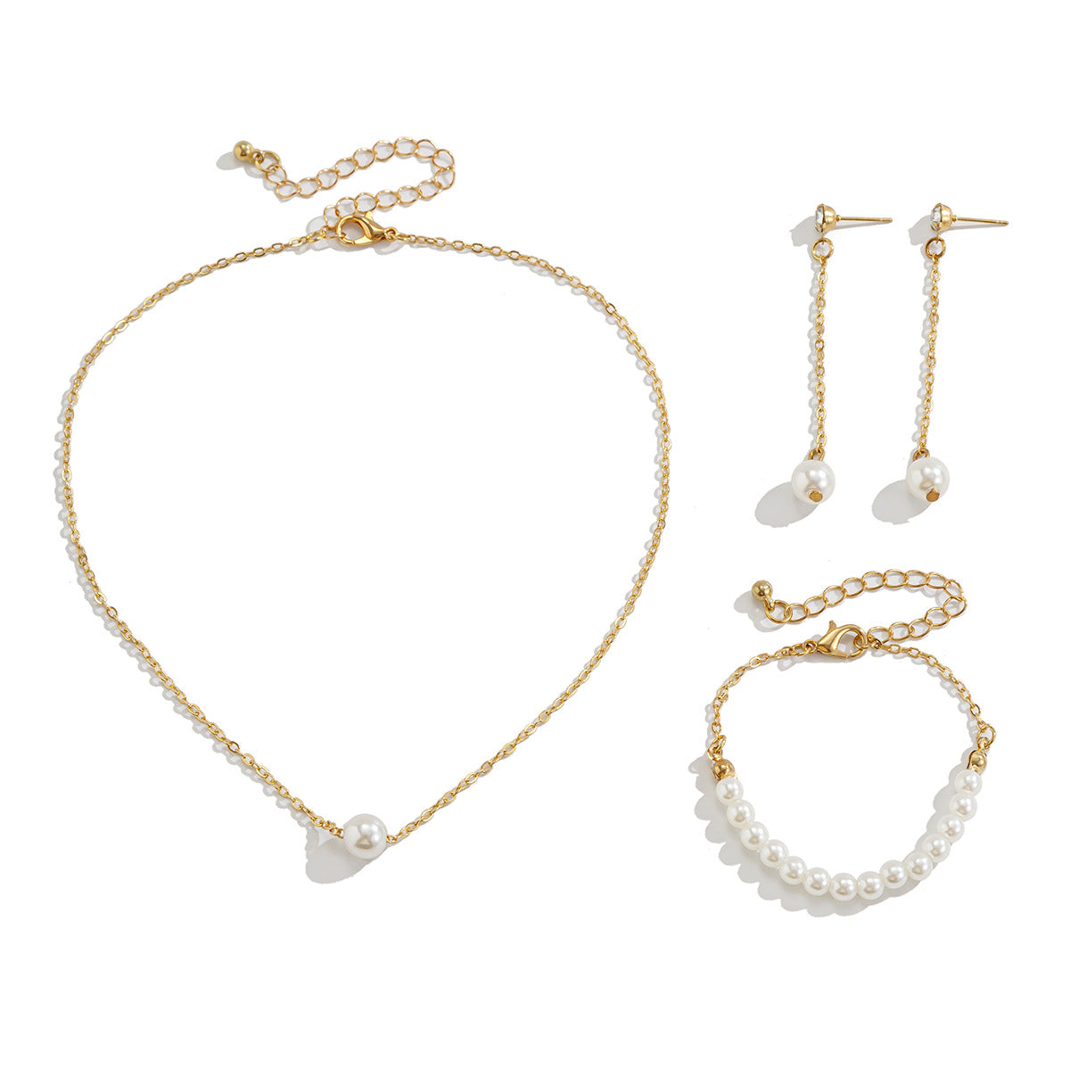 Golden Radiance & Pearl Elegance Triplet Jewelry Collection