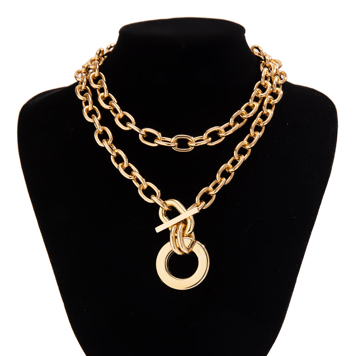 Glittering and magnificent multi-layered trendy necklace