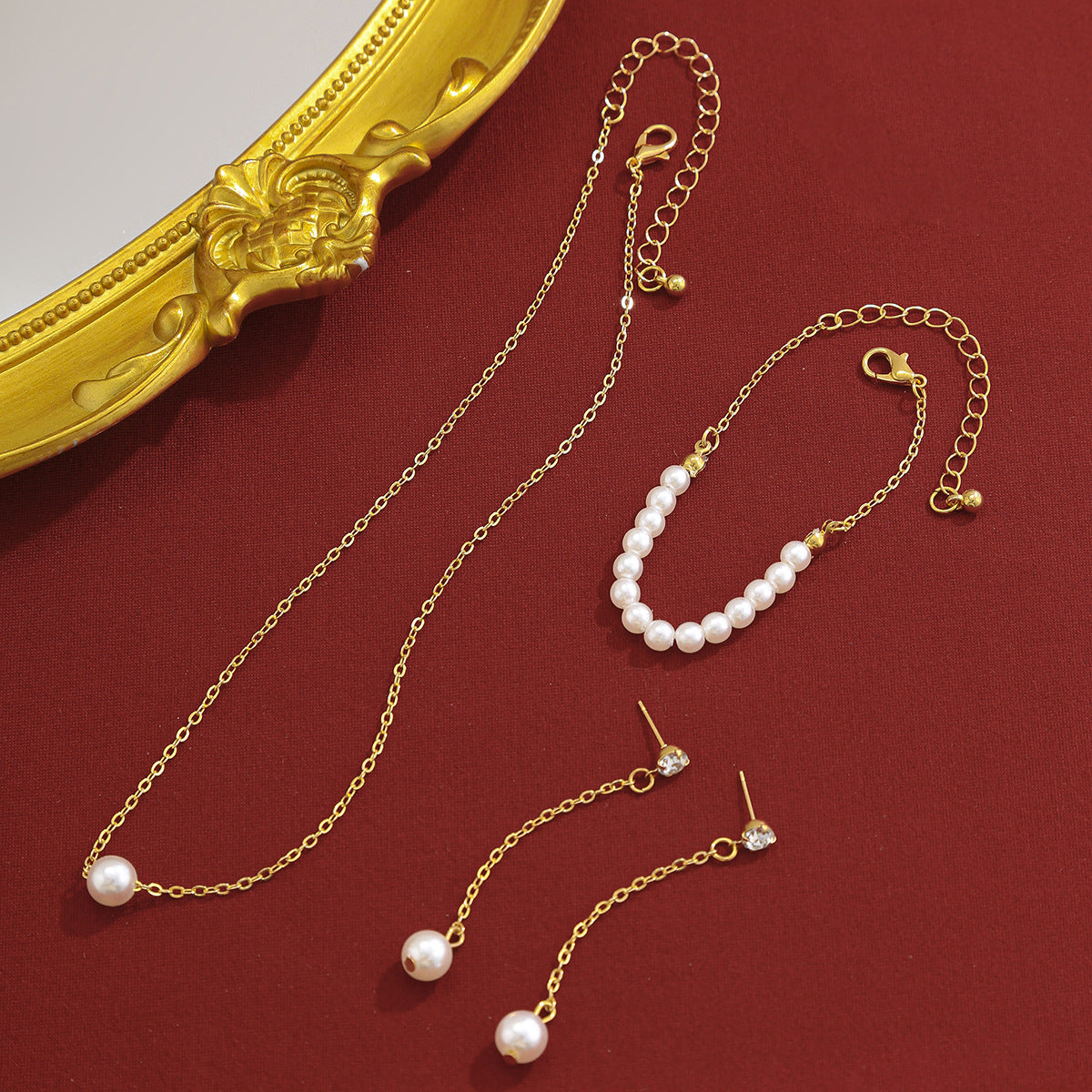 Golden Radiance & Pearl Elegance Triplet Jewelry Collection