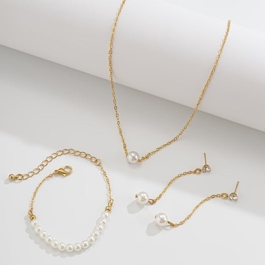 Golden Radiance & Pearl Elegance Triplet Jewelry Collection