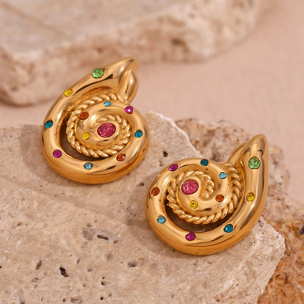 Cochlear Dreamcolor zirconium earrings