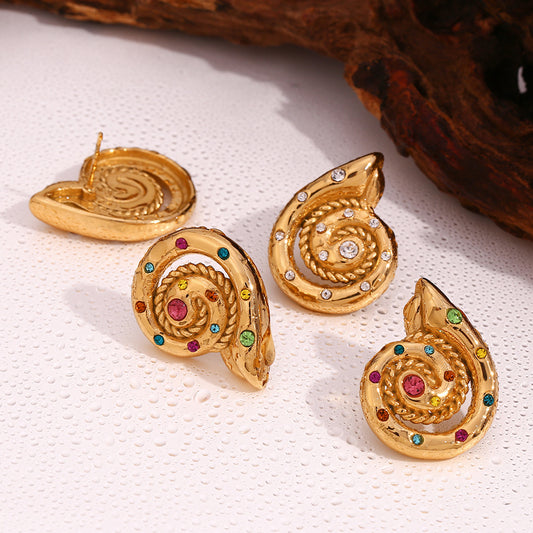 Cochlear Dreamcolor zirconium earrings