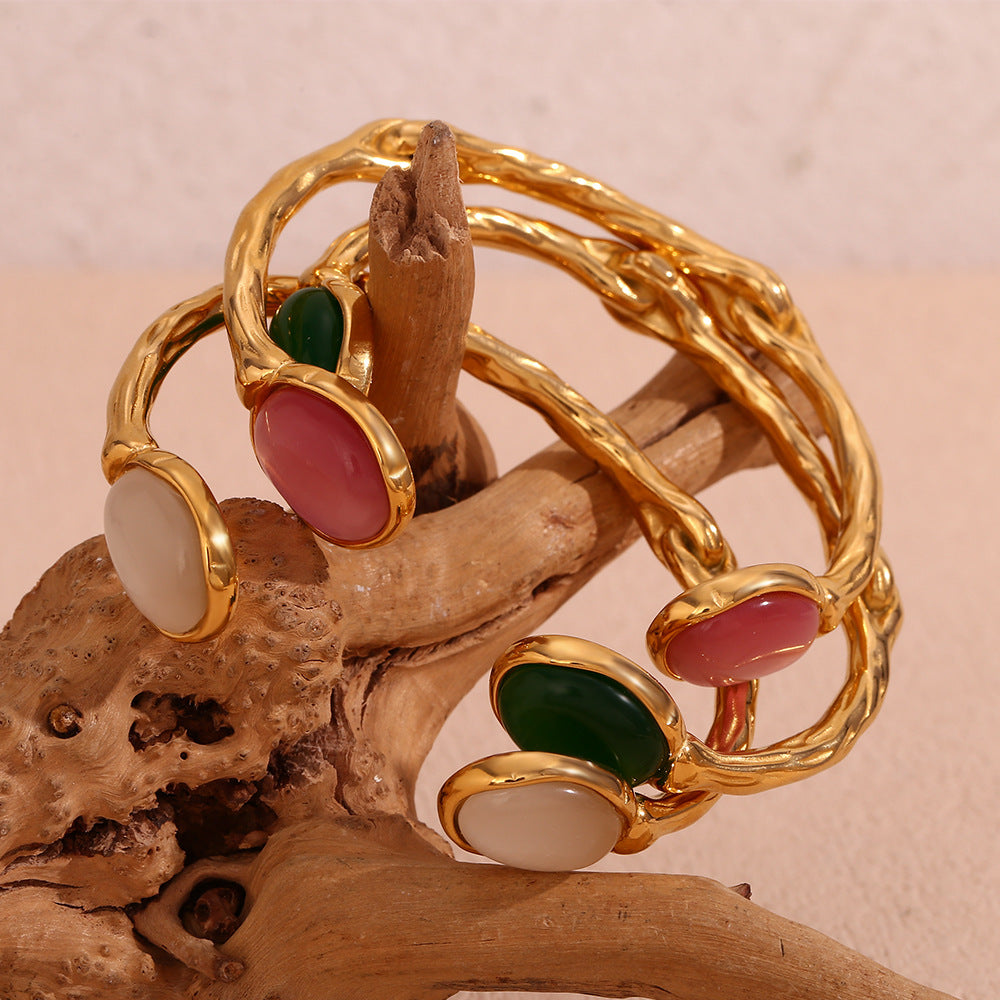 Color treasure Ying Gold · Natural charm natural stone bracelet