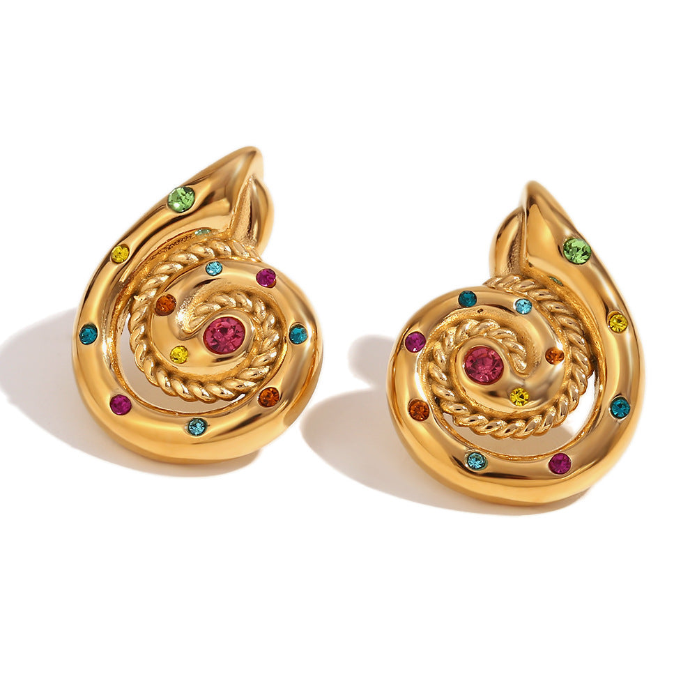 Cochlear Dreamcolor zirconium earrings