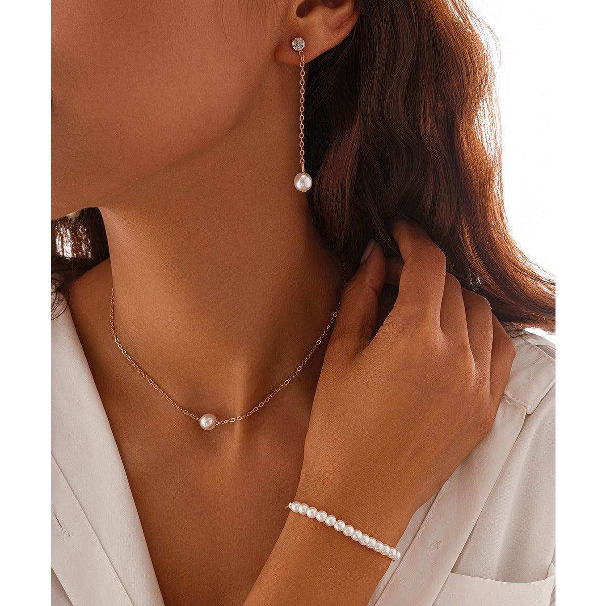 Golden Radiance & Pearl Elegance Triplet Jewelry Collection