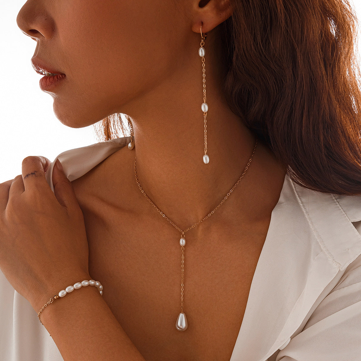 Golden Radiance & Pearl Elegance Triplet Jewelry Collection