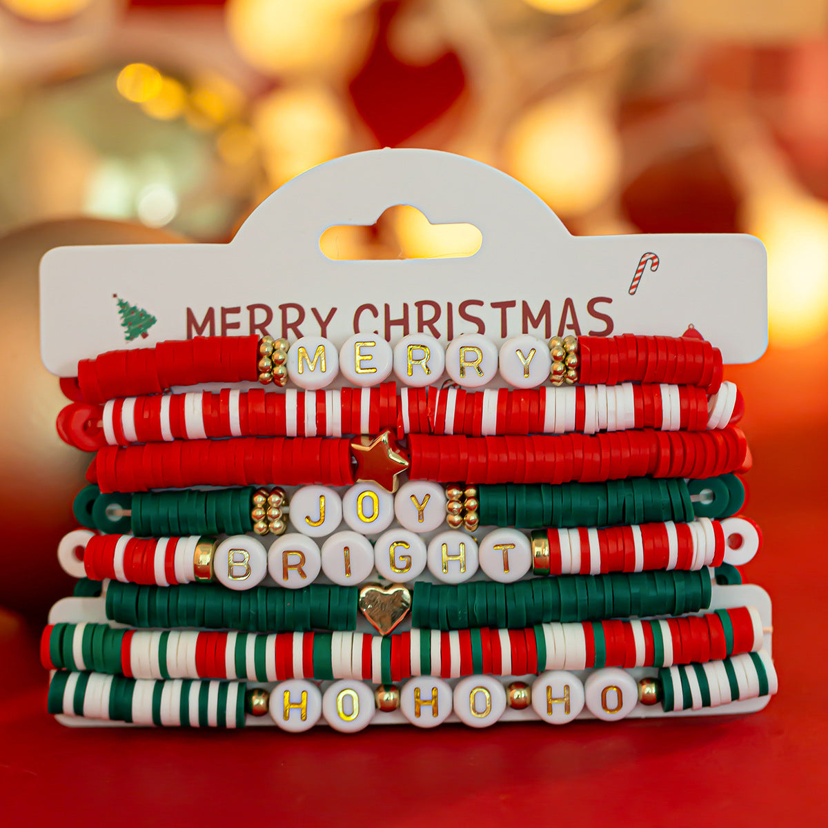 Christmas gift alphabet and pentagram bracelet setⅡ