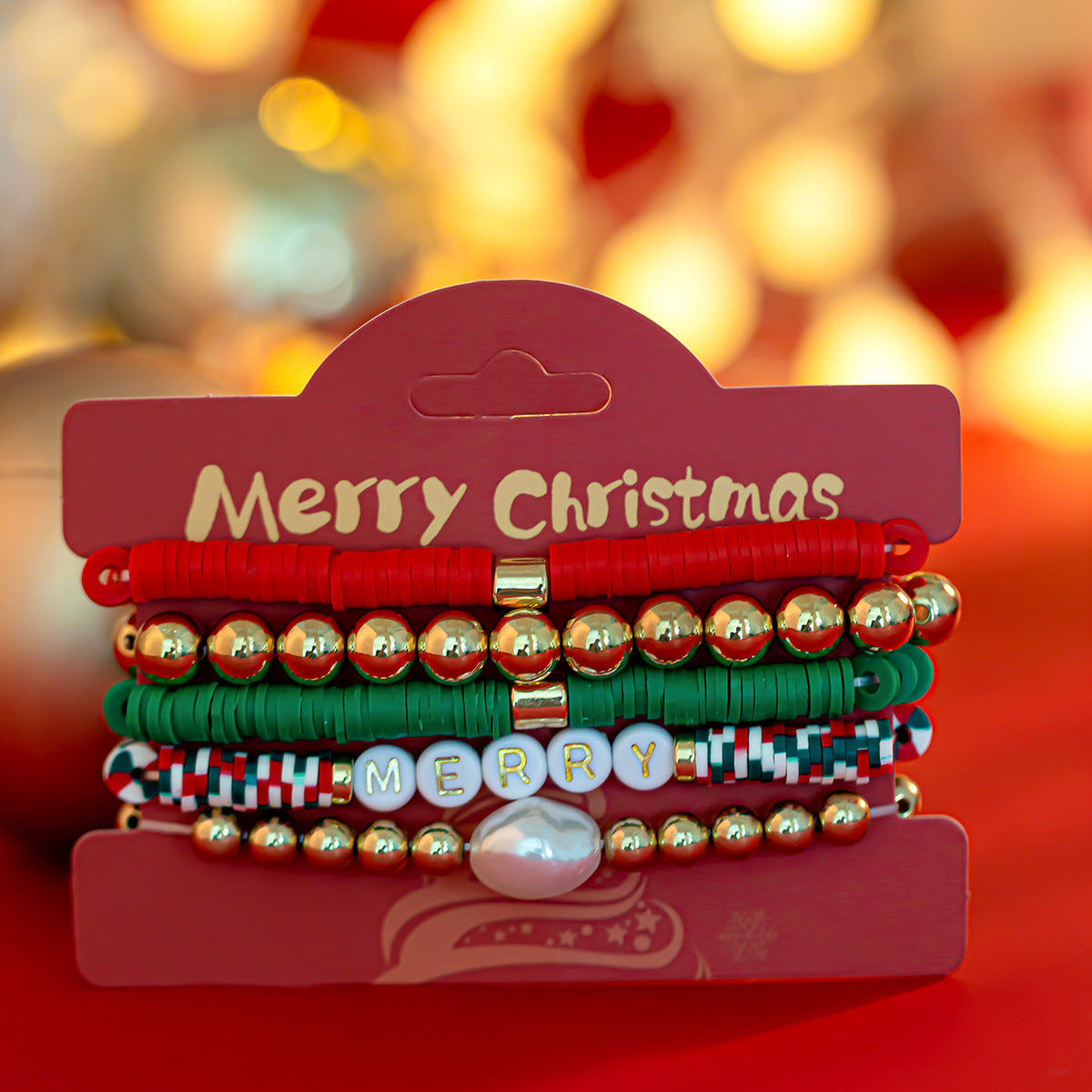 Christmas gift alphabet and pentagram bracelet setⅡ