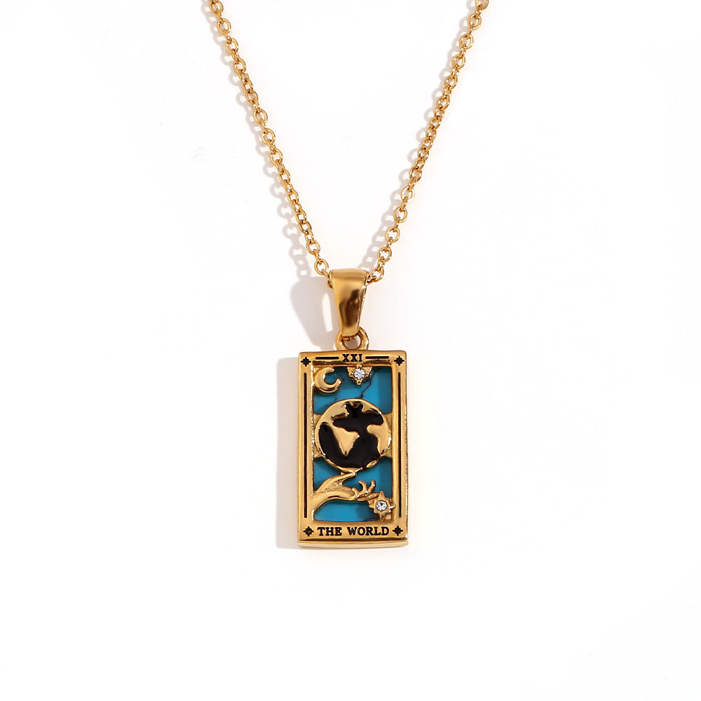 Fashionable retro pop Tarot necklace Series 2