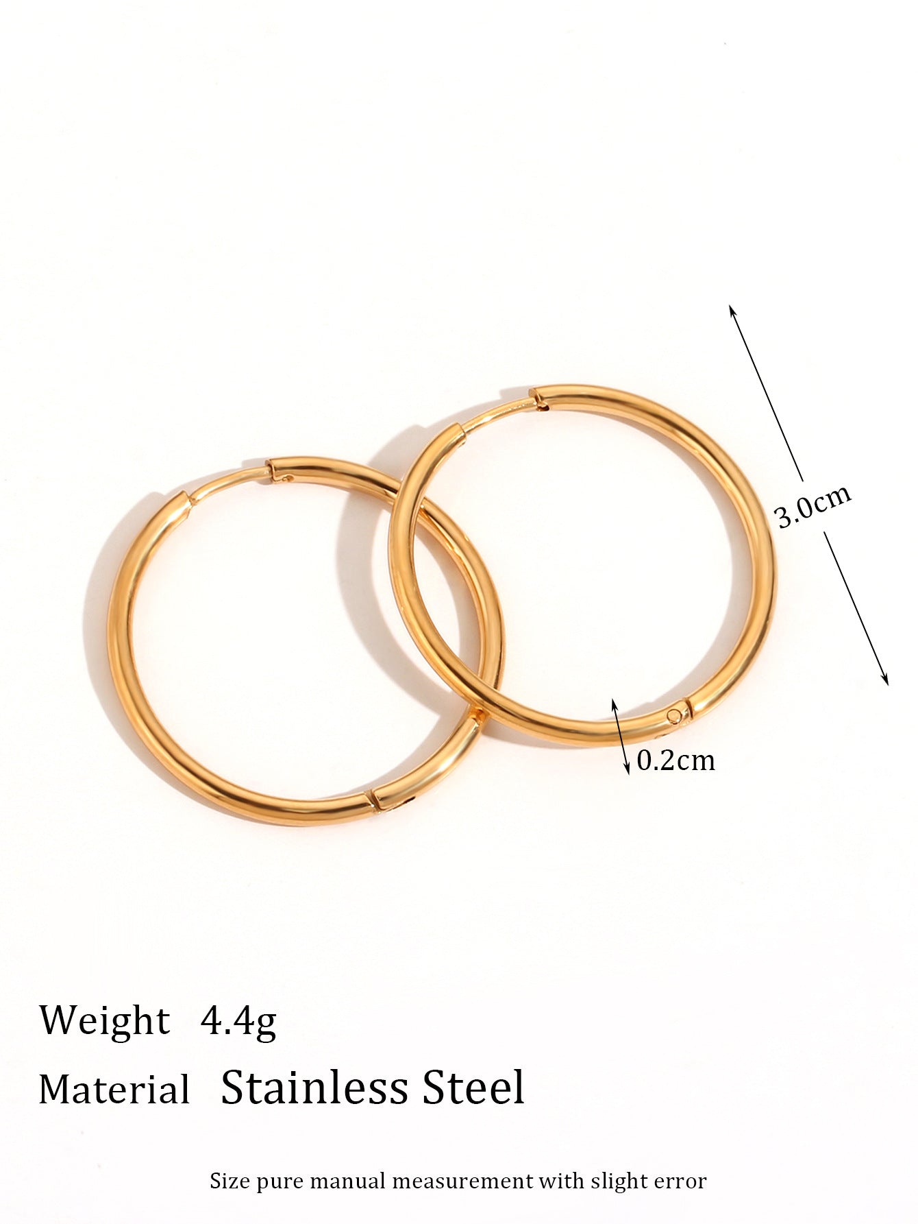 Intertwined Golden Ring Earrings