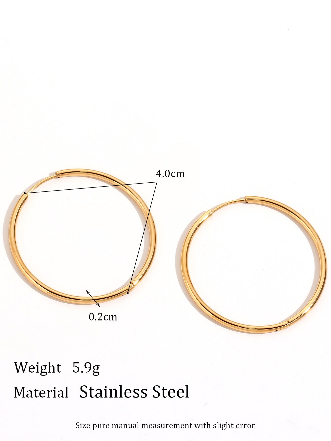 Intertwined Golden Ring Earrings