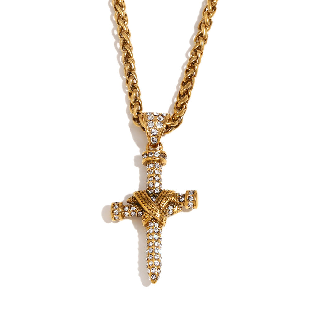 Sacred Glow · Dual-Tone Cross Collection Pendant Necklace Series