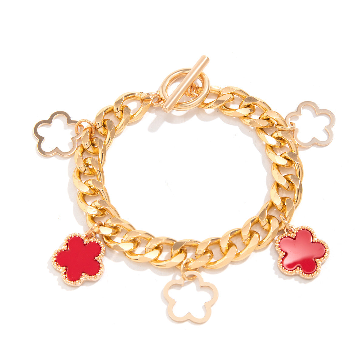 Gold chain Clover · Dazzling Charm series - Bracelet