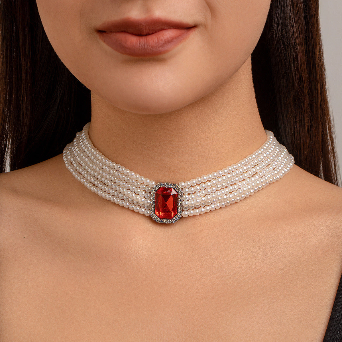 Pearl Red Dream · Elegant Necklace Collection