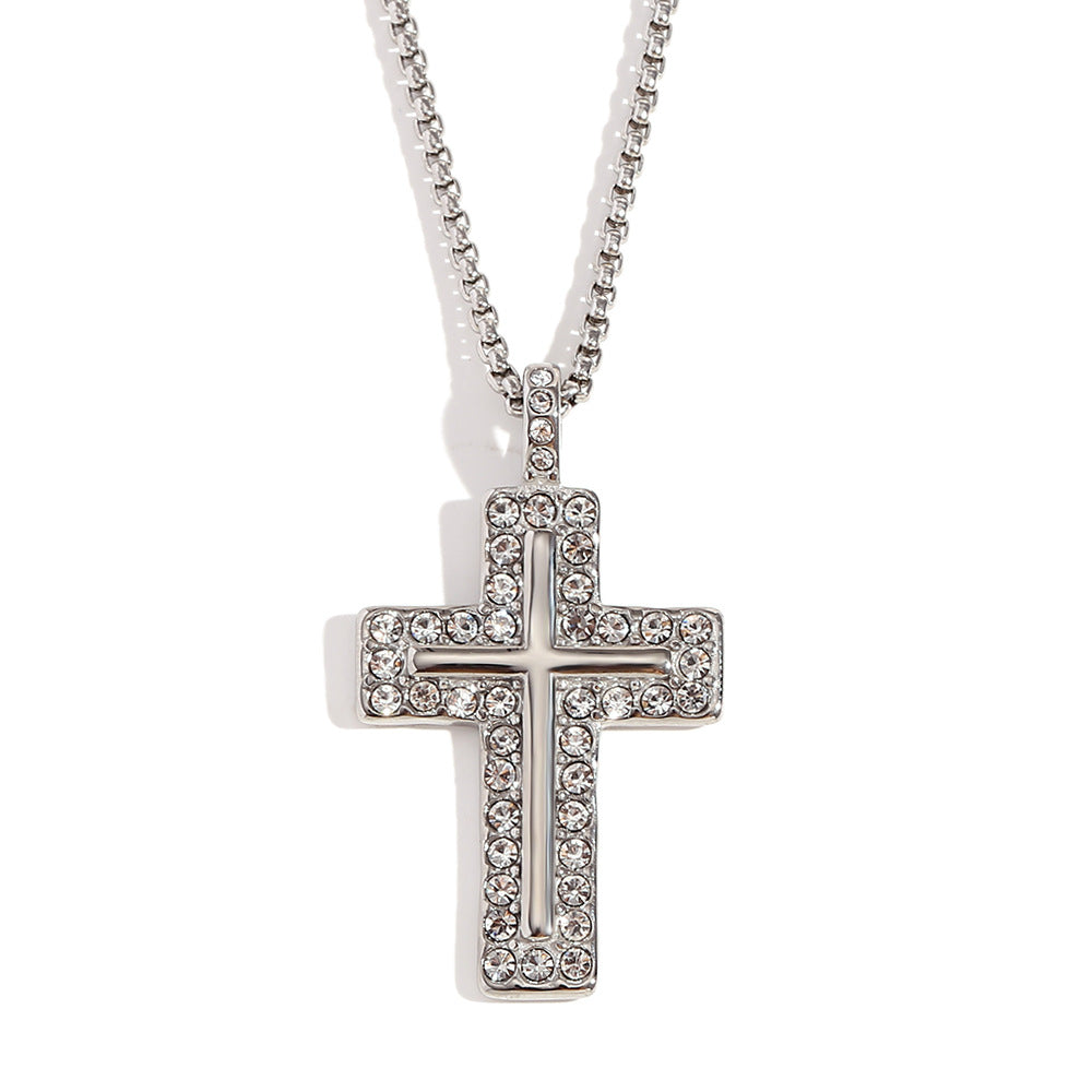 Dual Radiance Divine Shadow · Luxurious Cross Pendant